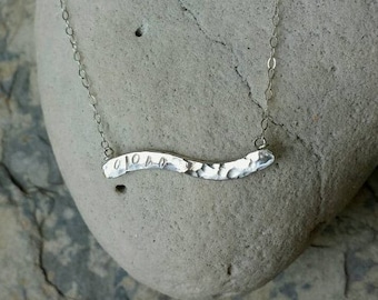 Aloha Bar Necklace in Sterling Silver