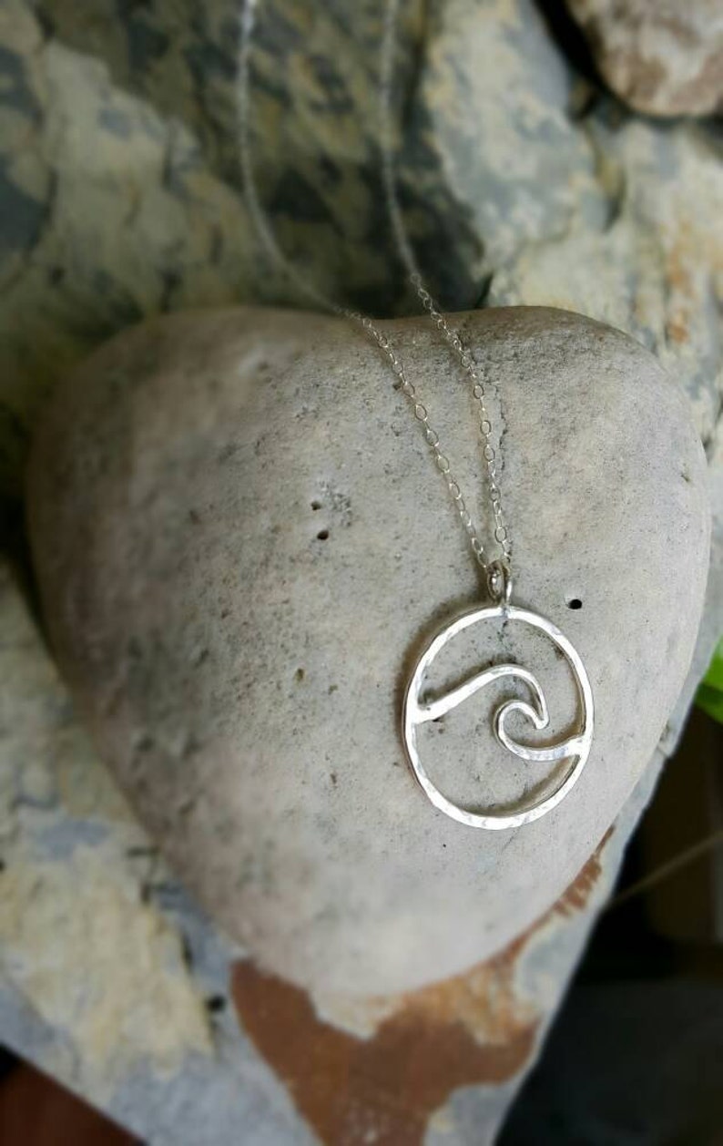 Turquoise Wave Sterling Silver Necklace plated in 14K Gold main image 0