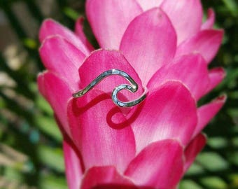 Wave Ring Sterling Silver Made in Hawaii Mahina Spirit