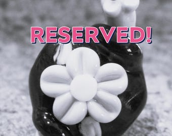 Reserved for Vicky Blue Pink Floral Flower Turtle Lampwork Glass Bead NLC Beads