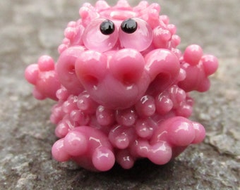 Pink Shragon Sheep Dragon Lampwork Glass Bead NLC Beads