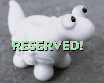 Reserved for Deb Dinosaur Duo Lampwork Glass Bead NLC Beads
