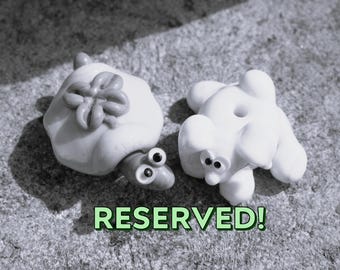 Reserved for Deb Green Duo Lampwork Glass Bead NLC Beads