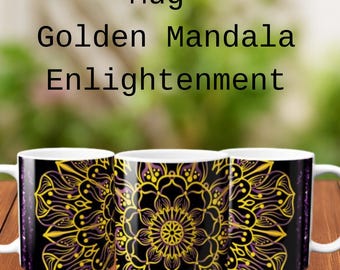 Mandala Yoga Mug: Spiritual Zen Coffee Cup