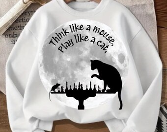 Cat Chess T-Shirt: Minimalist Design for Gamers & Cat Lovers