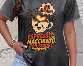 Funny Coffee T-Shirt, Espresso Macchiato Graphic Tee