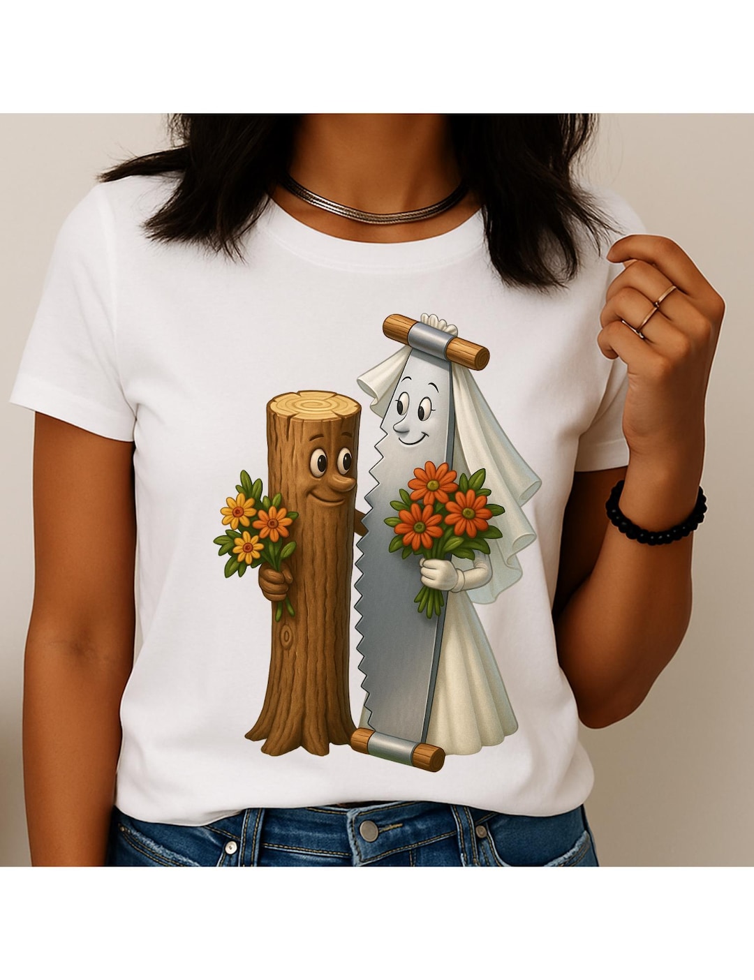 Funny Wedding T-shirt, Bride & Groom Design, Unique Couple Shirt for ...