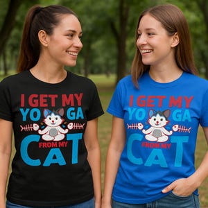 Funny Yoga Cat T-Shirt: Meditating Cat Graphic Tee