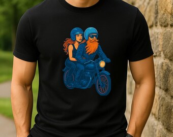 Vintage Biker T-Shirt: Motorcycle Rider Gift Tee - 100% Cotton