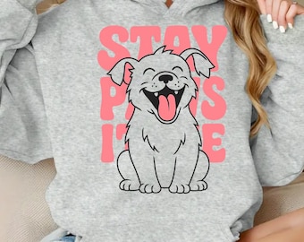 Sudadera con capucha "Mantente Positivo" para cachorros: un acogedor regalo extragrande para amantes de los perros