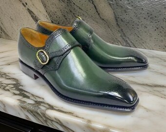 Ivan Troy Fred Green Oxford Leather Shoes for Mens - Etsy display picture 3