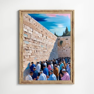 Western Wall Jewish Wall Art | Pastel Kotel Poster | Digital Download | Jewish Gifts | Judaica Art | Israel Art | Jewish Digital Print
