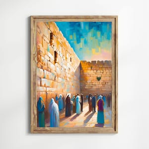Western Wall Jewish Wall Art | Pastel Kotel Poster | Digital Download | Jewish Gifts | Judaica Art | Israel Art | Jewish Digital Print