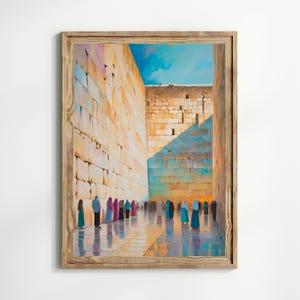 Western Wall Jewish Wall Art | Pastel Kotel Poster | Digital Download | Jewish Gifts | Judaica Art | Israel Art | Jewish Digital Print