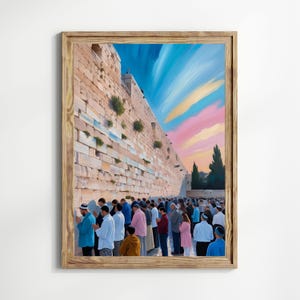 Western Wall Jewish Wall Art | Pastel Kotel Poster | Digital Download | Jewish Gifts | Judaica Art | Israel Art | Jewish Digital Print