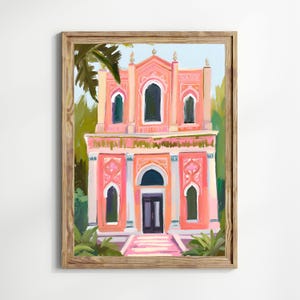 Jewish Wall Art for Living Room | Matisse Style Synagogue Print | Digital Download | Jewish Poster | Judaica Art | Israel Art | Jewish Gifts