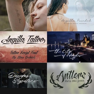 Premium Tattoo Font 250+ Bundle Professional Tattoo Font Bundle Procreate Fonts Cricut Fonts Calligraphy Font Tattoo Design Digital Download