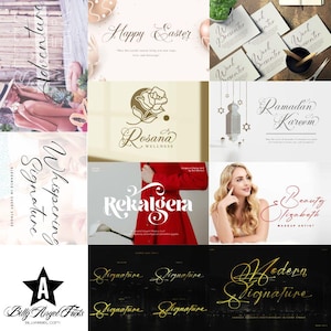 200+ Wedding Font Bundle Modern Elegant Handwritten Script Font Calligraphy Fonts Luxury Font for Cricut Fonts Zip File Digital Download