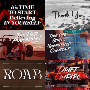 Modern Font Bundle: 250+ Typography Fonts for Graphic Design (Digital Download)