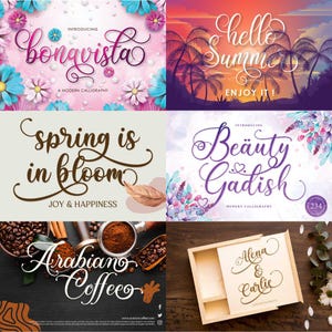 Ultimate New Fonts 400+ Font Bundle Cricut Canva Font Script Font Fonts Digital Fonts Procreate Fonts Crafting Commercial Use Updated Fonts