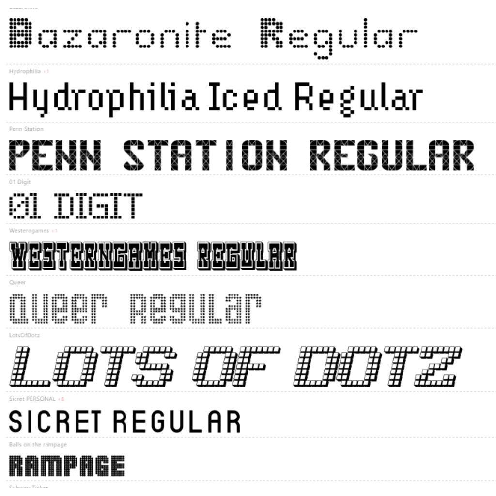 LCD Font Pack: Modern Display Typeface (digital Download) - Etsy