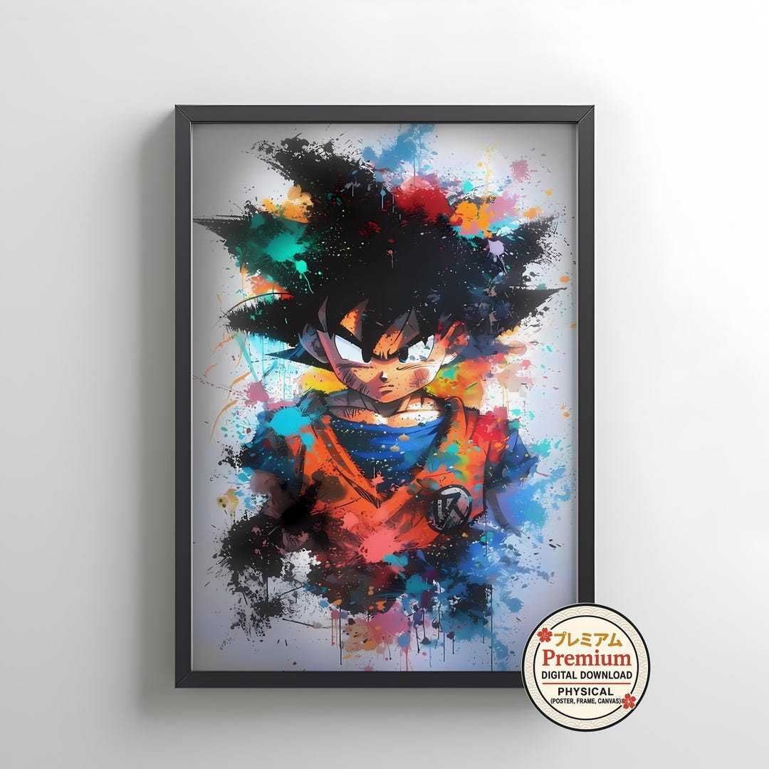 Goku Portrait Dragon Ball Z - Paint Colorful Series - Anima Manga Fan ...
