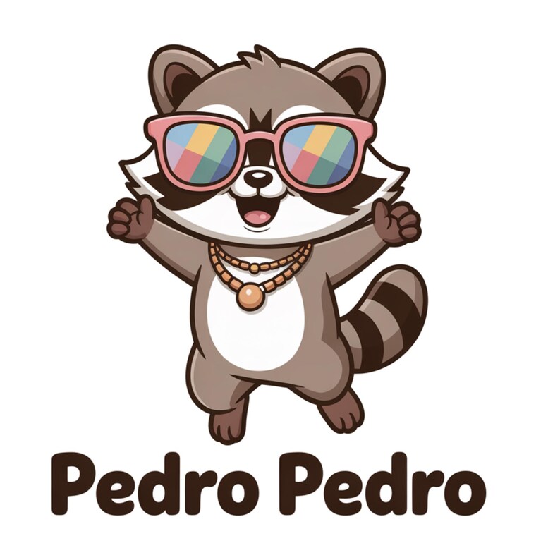 Pedro Raccoon PNG – Cute Boho Style Cartoon Clipart - Etsy