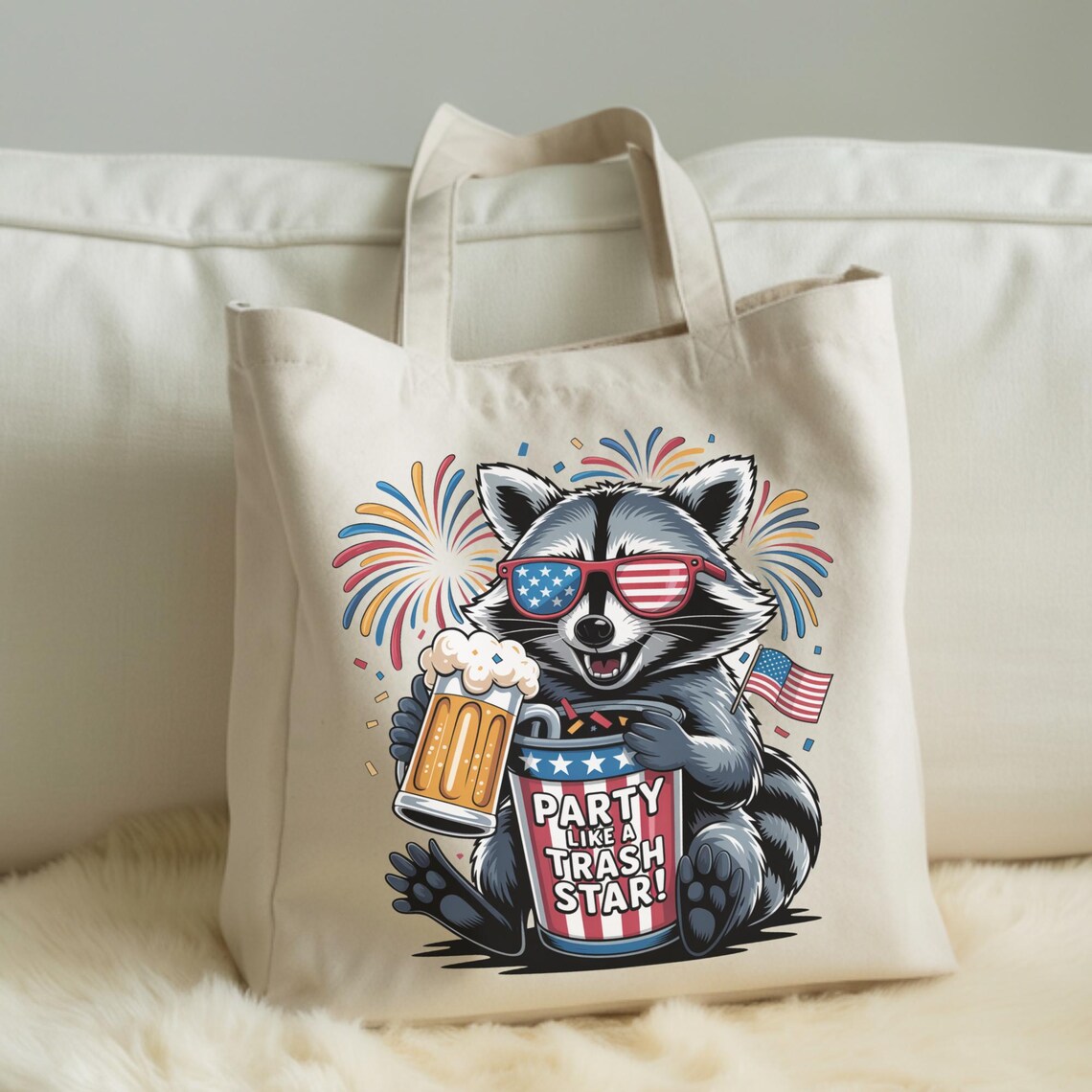 Funny Raccoon 4th of July PNG - Party Like a Patriot - USA Animal ...