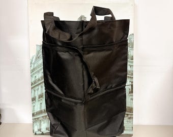 2-in-1 Foldable Shopping Trolley Bag: Lightweight, Waterproof, Wheeled Tote