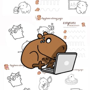 Capybara Coloring Book for Kids