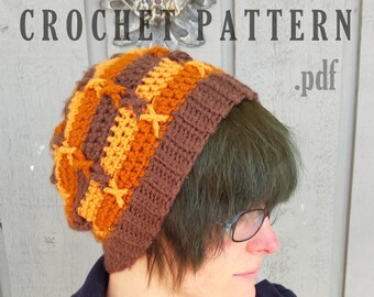 Crochet Pattern PDF Slouchy Beanie ~ Slouchy Hat ~ Winter Accessories ~ Crocheted Slouch Hat