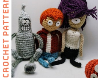 Crochet Pattern Only Futurama Dolls Amugurumi