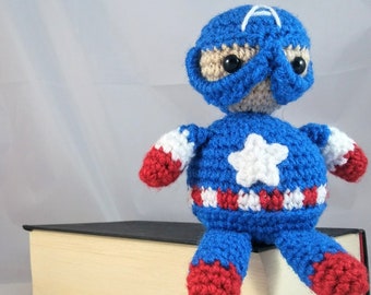 PDF haakpatroon Captain America pluchen pop Amigurumi