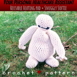 Baymax-inspired Crochet Pattern PDF Softie Cotton Toy Plushy Heating Pad
