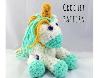 Crochet Motif Licorne Peluche Poupée Peluche Animal Crochet Amigurumi Fil De Bambou Super Peluche