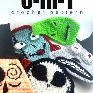 Nightmare Before Christmas Crochet Pattern PDF Pattern Crochet Pattern Crochet Applique Crochet Bunting Kitchen Magnets image 2