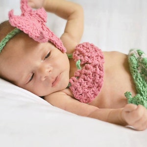 Crochet Pattern PDF Baby Mermaid Outfit Nouveau-né Photo Prop image 4