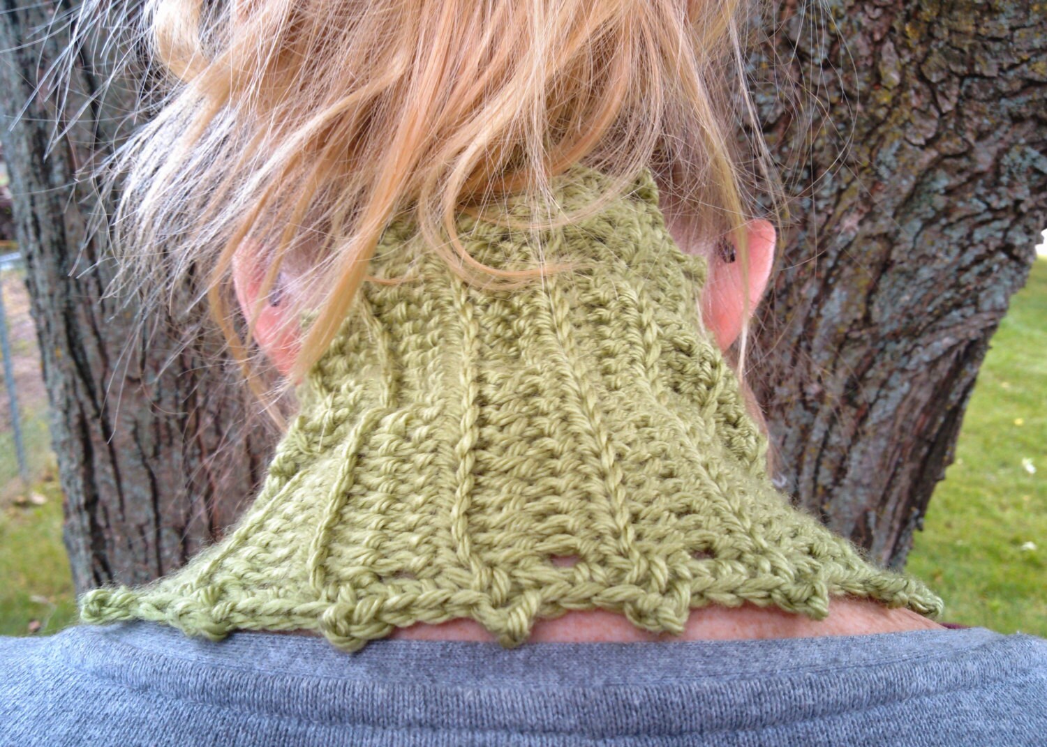 Crochet PDF Pattern Neck Cowl With Buttons ~ Button Scarf ~ Crocheted ...