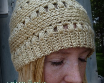 Crochet Pattern Slouchy Puff Beanie ~ Slouchy Hat ~ Fall Hat