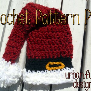 Santa Stocking Hat Crochet Pattern PDF