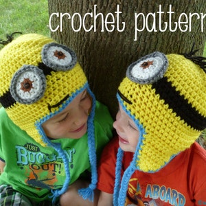 PATTERN ONLY Minion Hat Crochet image 1