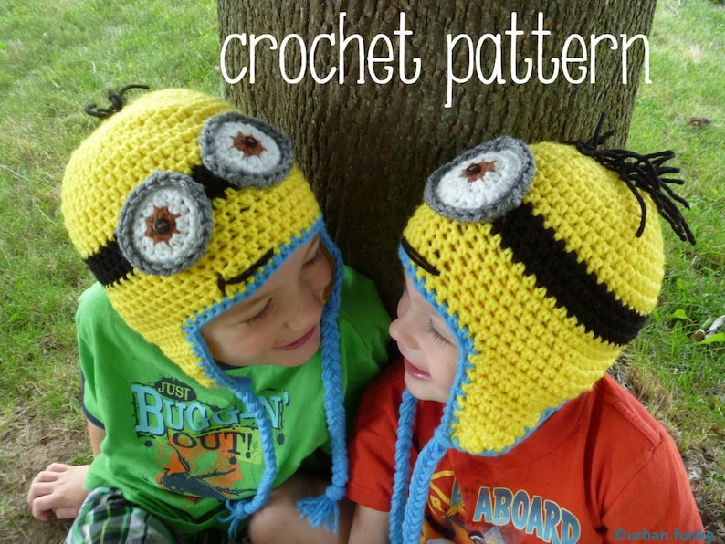 PATTERN ONLY Minion Hat Crochet image 1