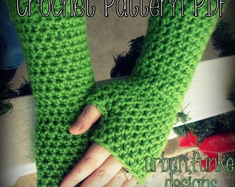 Fingerless Gloves Crochet Pattern PFD