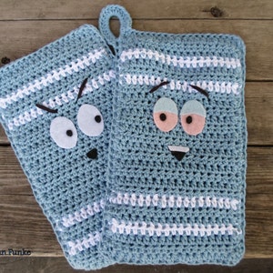 Crochet PATTERN ONLY for Towelie-Inspired Kitchen Pot Holders image 2