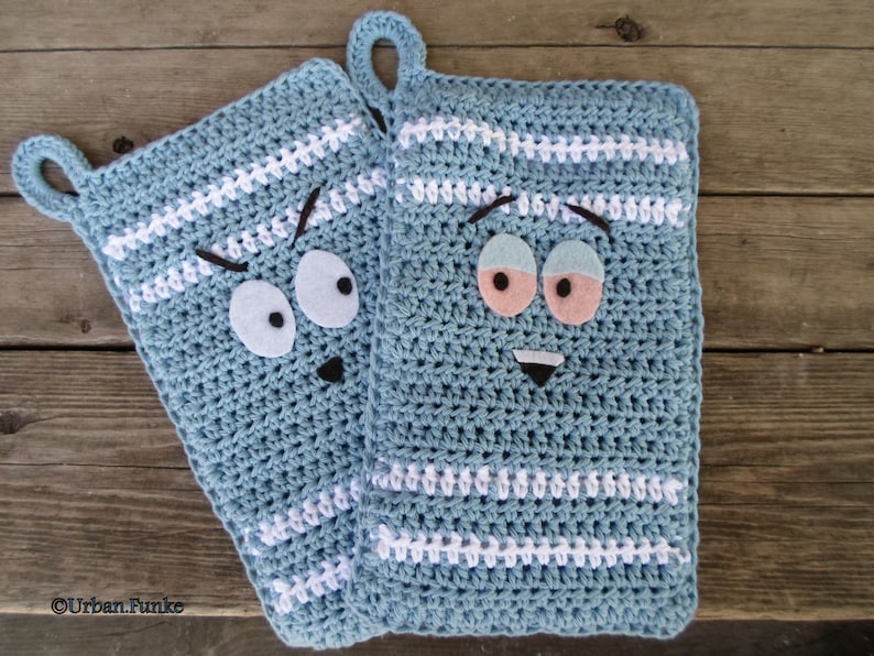 Crochet PATTERN ONLY for Towelie-Inspired Kitchen Pot Holders image 2