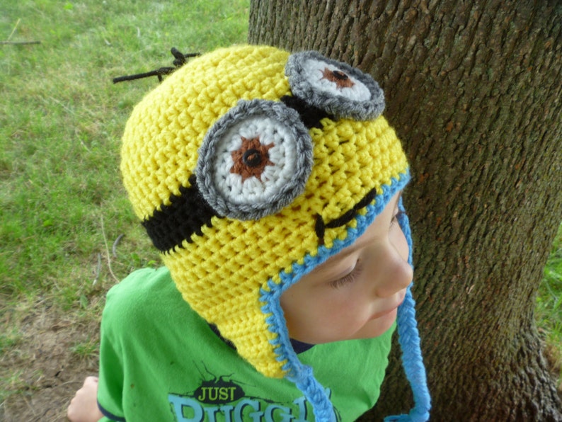 PATTERN ONLY Minion Hat Crochet image 2
