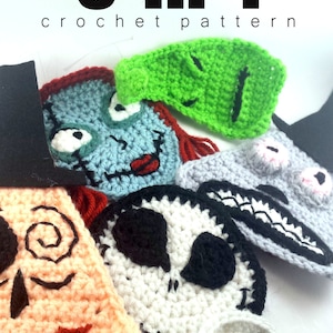Nightmare Before Christmas Crochet Pattern PDF Pattern Crochet Pattern Crochet Applique Crochet Bunting Kitchen Magnets image 5