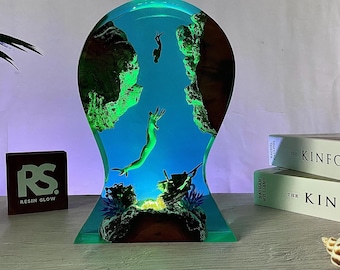 Headphone Reaper Resin Lamp: Monster Desk Night Light