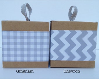 Grey Paper Ribbon in Pattern of Your Choice
