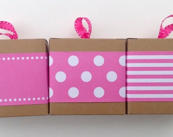 New Hot Pink Paper Ribbon in Pattern of Your Choice